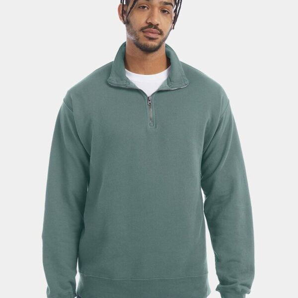 Unisex Garment-Dyed Quarter-Zip Sweatshirt Thumbnail